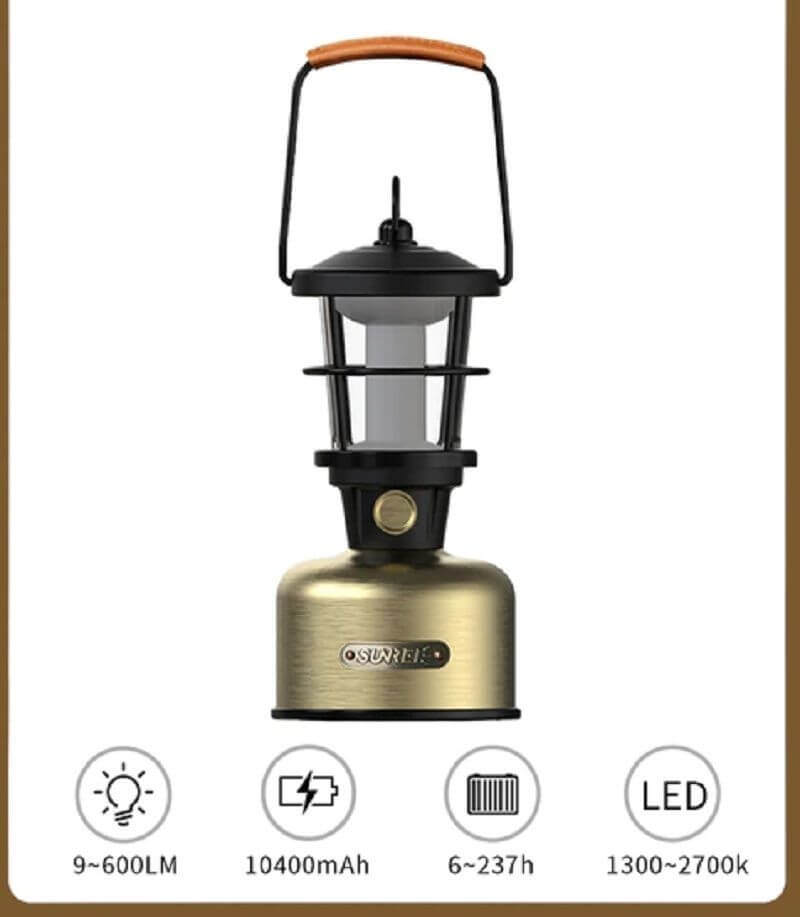 Lampa Kempingowa Sunrei Phantom — Retro Power Bank