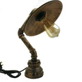 Lampa Biurkowa Industrialna — Rura Stalowa Vintage