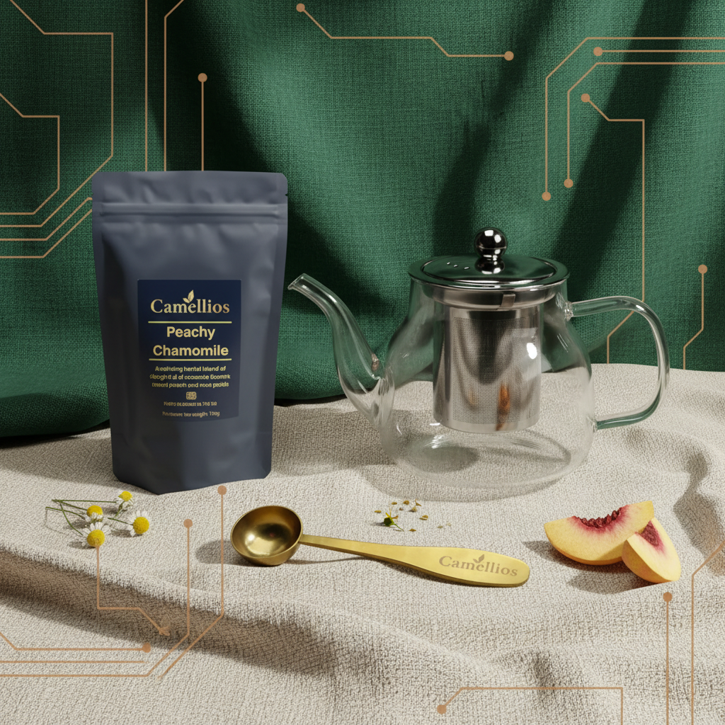 Premium tea set background